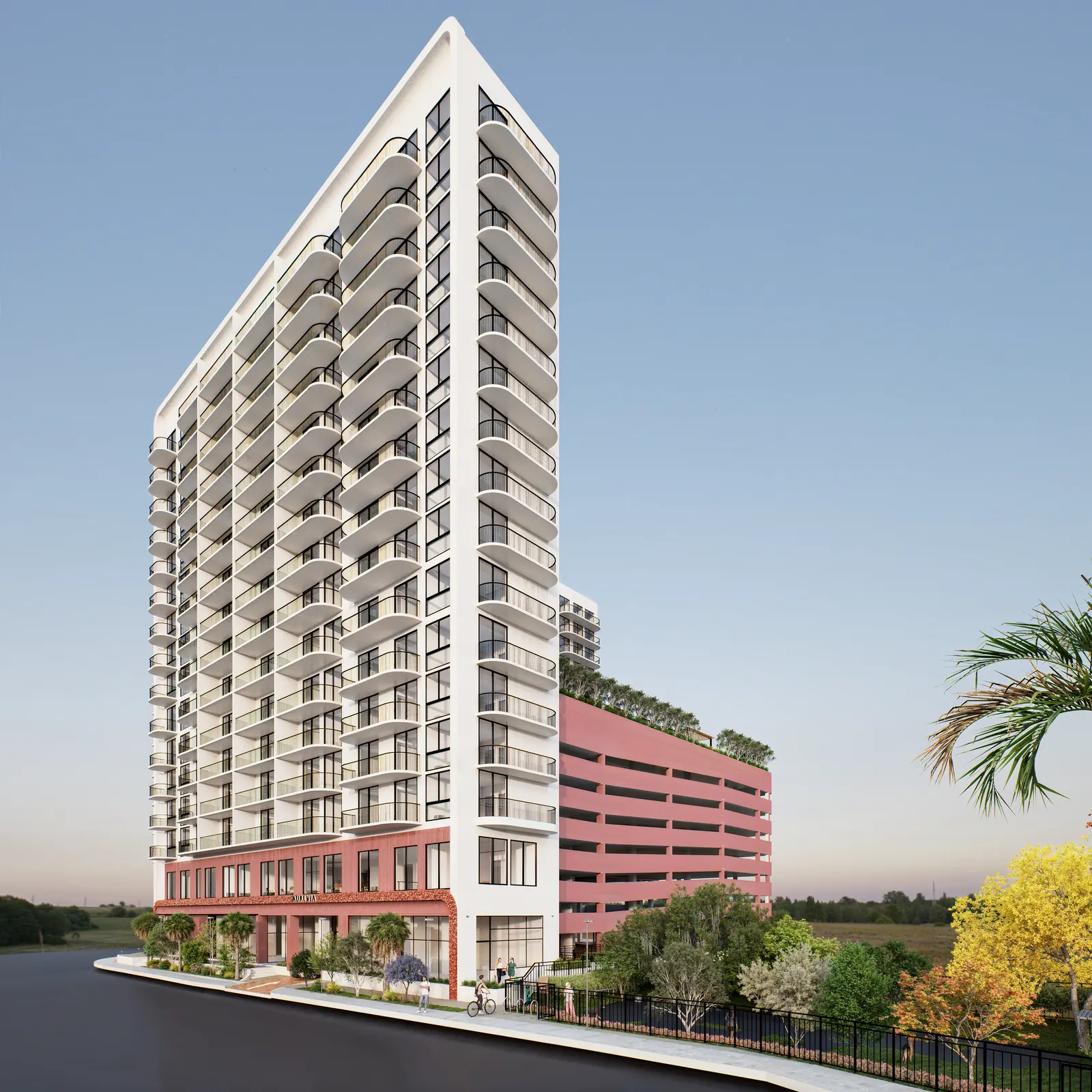 Street-level architectural visualization view for stakeholder review